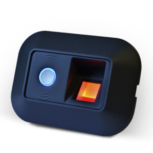 AX BIO KIT - Apriporta con lettore Biometrico Ottico e lettore mifare - Antracite - 1 scheda I/O - 26 badge: 6 programmazione