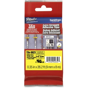 NASTRO LAMINATO Brother 8.89MM 8M NERO/GIALLO Brother P-touch TZE231