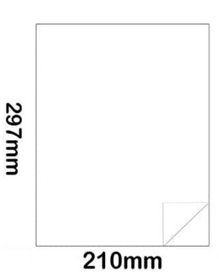 Etichette fogli A4 in PET ID-Laser in poliestere bianco opaco 105*148mm