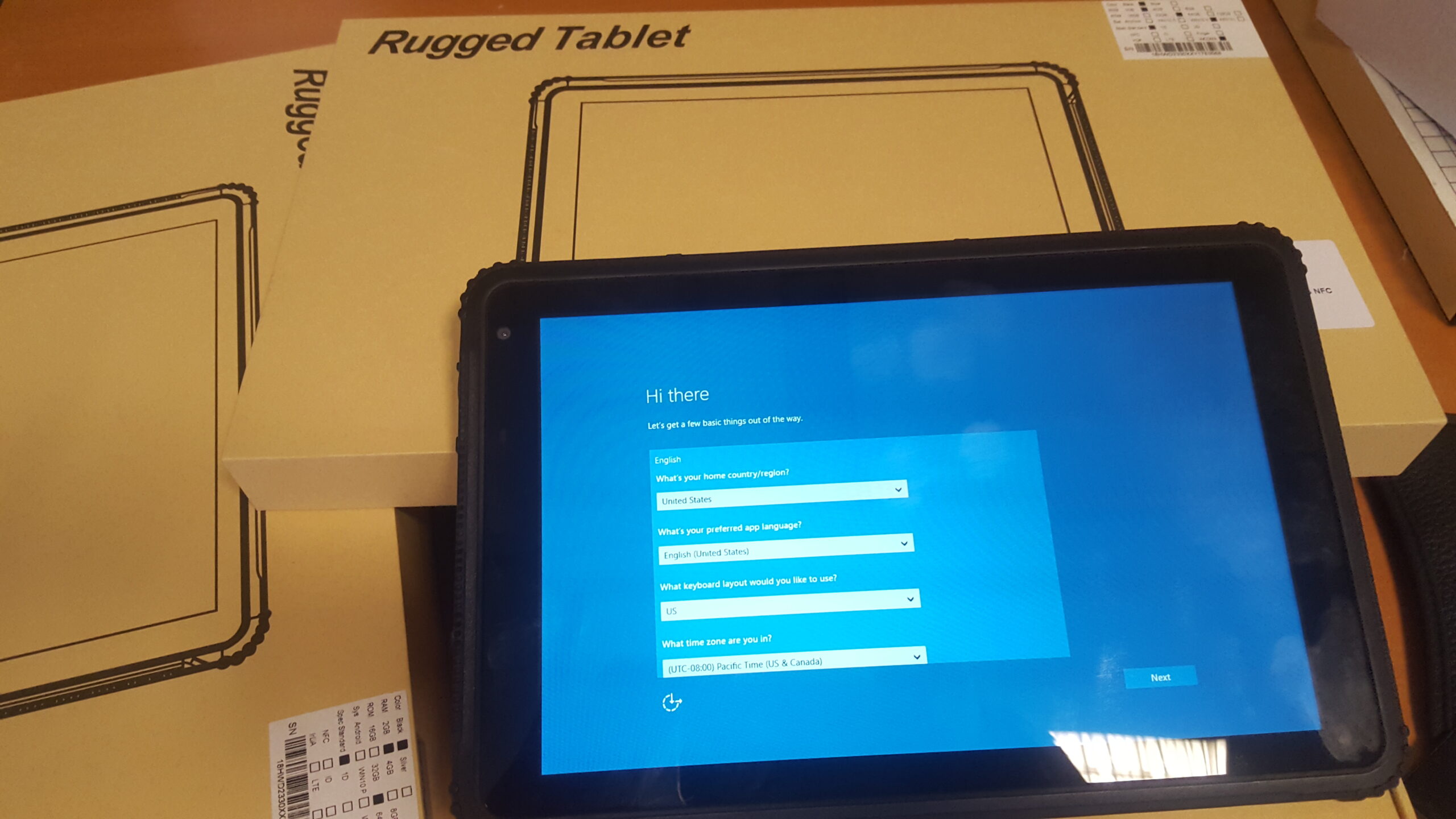 TABLET RUGGED RT101 10" WINDOWS 10 PRO PRO 4/128gb NFC AT-RT10101010